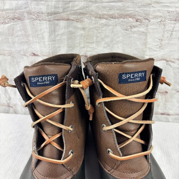 Sperry Women's 8.5 Brown Leather Syren Gulf Waterproof Rain Duck Boots - Picture 6 of 12